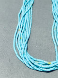 Cute Native American Navajo Turquoise Tubule Sterling Silver Necklace-Nativo Arts