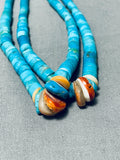 212 Gram Vintage Navajo Turquoise Nugget Heishi Necklace-Nativo Arts