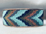 One Of The Most Detailed Ever Vintage Southwest Bead Sterling Silver Bracelet-Nativo Arts