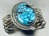 Real Blue Warrior Turquoise Mine!! Vintage Native American Navajo Sterling Silver Bracelet-Nativo Arts