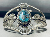 Mcginnis Turquoise!! Rare Vintage Native American Navajo Sterling Silver Bracelet-Nativo Arts