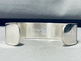 Long Sacred Mountain! Native American Navajo Sterling Silver Bracelet Cuff-Nativo Arts