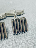 Tremendous Vintage Native American Navajo Sterling Silver Cufflinks-Nativo Arts