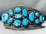 Wow The Crowd! Vintage Native American Navajo Turquoise Sterling Silver Bracelet-Nativo Arts