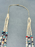 Authentic Native American Navajo Turquoise Coral Lapis Necklace-Nativo Arts