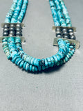 Sections Of Glory! Vintage Native American Navajo Turquoise Sterling Silver Necklace-Nativo Arts