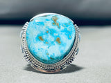 Lars Lee Native American Navajo Pilot Mountain Turquoise Sterling Silver Signed Ring-Nativo Arts