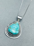 Gorgeous Vintage Native American Navajo Turquoise Sterling Silver Necklace-Nativo Arts