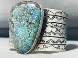Enormous Vintage Native American Navajo Spiderweb Turquoise Sterling Silver Bracelet-Nativo Arts