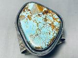 200 Grams Vintage Native American Navajo #8 Turquoise Sterling Silver Bracelet-Nativo Arts