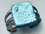 One Of Finest Ever Vintage Native American Navajo Spiderweb Turquoise Sterling Silver Bracelet-Nativo Arts