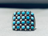 One Of A Kind Vintage Native American Navajo Blue Gem Turquoise Sterling Silver Ring-Nativo Arts