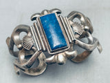 Important Harry Morgan Vintage Native American Navajo Lapis Sterling Silver Bracelet Cuff-Nativo Arts