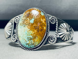 Big Button Vintage Native American Navajo Royston Turquoise Sterling Silver Bracelet-Nativo Arts