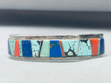 6.5 Inch Wrist Important Vintage Native American Navajo Abraham Begay Sterling Silver Bracelet-Nativo Arts