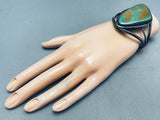 Huge Vintage Native American Navajo Royston Turquoise Sterling Silver Bracelet-Nativo Arts