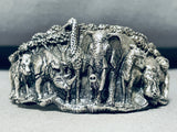 Safari Animal Galore!! Giraffe Elephnt Lion Hippo Sterling Silver Bracelet-Nativo Arts