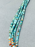 Gasp! Santo Domingo Turquoise And Shell Sterling Silver Necklace-Nativo Arts