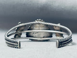 Best Coiled Vintage Native American Navajo Blue Diamond Turquoise Sterling Silver Bracelet-Nativo Arts