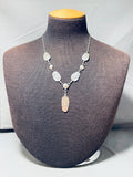 Larry Begay!! Vintage Native American Navajo Feather Sterling Silver Necklace-Nativo Arts