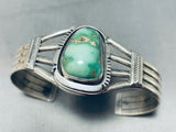 Amazing Vintage Signed Native American Navajo Damale Turquoise Sterling Silver Bracelet-Nativo Arts