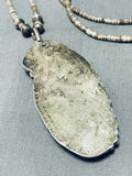 One Of The Best Vintage Native American Navajo 8 Turquoise Heishi Sterling Silver Necklace-Nativo Arts