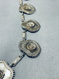 One Of The Most Unique Vintage Native American Navajo Sterling Silver Flower Necklace Old-Nativo Arts