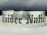 Raiders Nation Vintage Native American Navajo Sterling Silver Handmade Bracelet-Nativo Arts