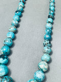 Balls Of Spider Web Turquoise Vintage Native American Navajo Sterling Silver Necklace-Nativo Arts