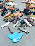One Of The Coolest Vintage Native American Zuni Turquoise Fetish Sterling Silver Necklace-Nativo Arts
