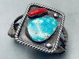 Rare Gilbert Turquoise Vintage Native American Navajo Sterling Silver Bracelet-Nativo Arts