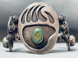 The Best Bear Paw Rose Vintage Native American Navajo Royston Turquoise Sterling Silver Bracelet-Nativo Arts