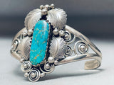 Rare Signed Vintage Native American Navajo Spiderweb Turquoise Sterling Silver Bracelet-Nativo Arts