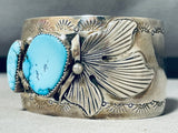 Wow The Crowd!! Vintage Native American Navajo Blue Diamond Turquoise Sterling Silver Bracelet-Nativo Arts