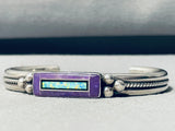 6 Inch Wrist Vintage Native American Navajo Opal Sterling Silver Inlay Bracelet-Nativo Arts