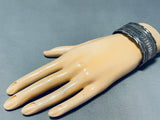 Traditional Heavy 53 Gram Vintage Native American Navajo Sterling Silver Bracelet-Nativo Arts