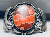 One Of The Most Unique Vintage Native American Navajo Bulbous Agate Sterling Silver Bracelet-Nativo Arts