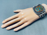 The Best Vintage Native American Navajo Walnut Turquoise Inlay Sterling Silver Bracelet-Nativo Arts