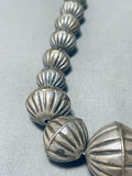 One Of The Best Ever Hand Tooled Vintage Native American Navajo Sterling Silver Necklaces-Nativo Arts