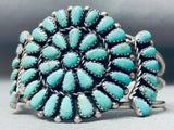 Stunning Vintage Native American Navajo Teardrop Turquoise Sterling Silver Bracelet-Nativo Arts
