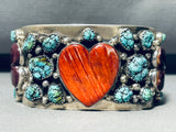 I Heart Jewelry! Vintage Native American Navajo Turquoise Sterling Silver Shell Bracelet Cuff-Nativo Arts