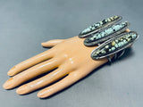 One Of The Finest Vintage Native American Navajo Spiderweb Turquoise Sterling Silver Bracelet-Nativo Arts