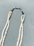 Native American Pretty Vintage Santo Domingo Shell Sterling Silver Necklace-Nativo Arts