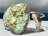 Chocolate Spiderweb Vintage Native American Navajo Green Turquoise Sterling Silver Bracelet-Nativo Arts