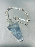 Outer Space Kachina Native American Navajo Turquoise Inlay Sterling Silver Necklace-Nativo Arts
