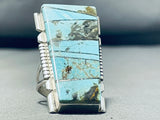 Sparkling Native American Navajo Turquoise Sterling Silver Ring-Nativo Arts