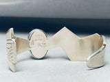 One Of The Most Intricate Vintage Native American Kewa Turquoise Inlay Sterling Silver Bracelet-Nativo Arts
