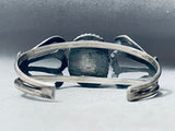 Butterfly Flanks Vintage Native American Navajo Turquoise Sterling Silver Bracelet-Nativo Arts