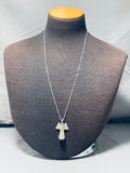 Perry Family Famous! Marvelous Vintage Native American Navajo Sterling Silver Angel Necklace-Nativo Arts