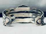 Silver Is My Sheild! Vintage Native American Navajo Hand Repoussed Sterling Bracelet-Nativo Arts